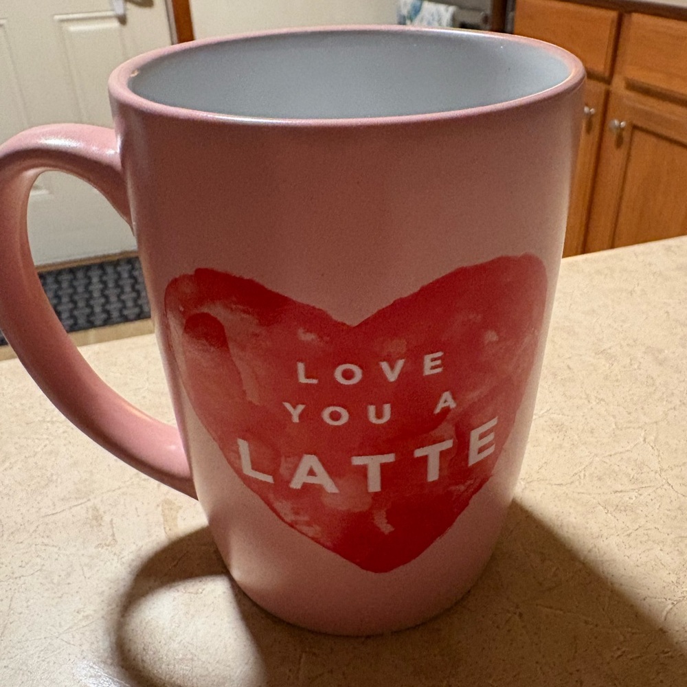 Pink Heart Mug - Love You a Latte